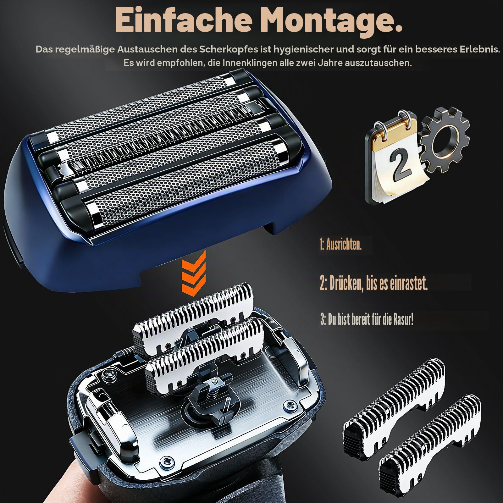 ES 9032 Ersatz-Außenfolie und Innenklinge für Panasonic Herrenrasierer – Kompatibel mit ES-LV61-A, ES-LV81-K, ES-LV65, ES-LV95 (1Pack)