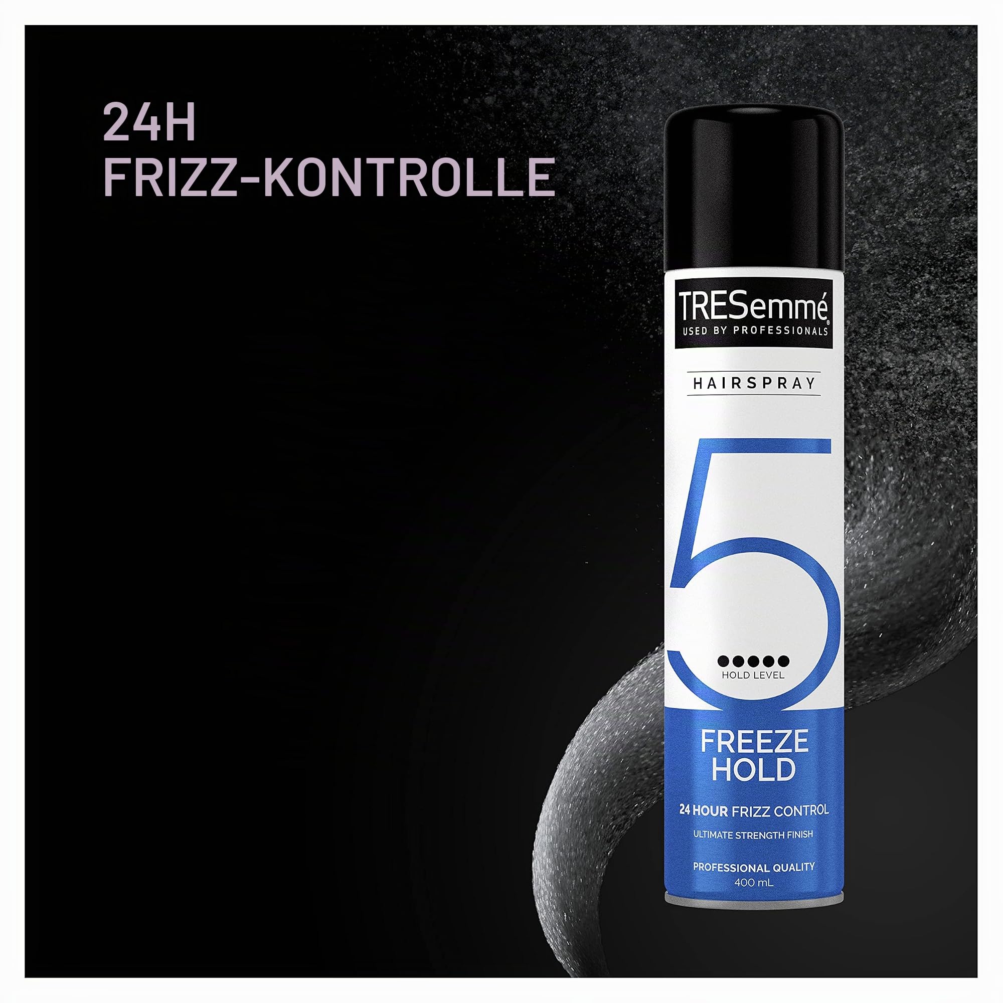 TRESemmé Freeze Hold Haarspray – 24 Stunden Frizz Control, extra starker Halt & keine klebrigen Rückstände oder Steifheit – langanhaltendes, feuchtigkeitsbeständiges Styling für glatte, lockige oder