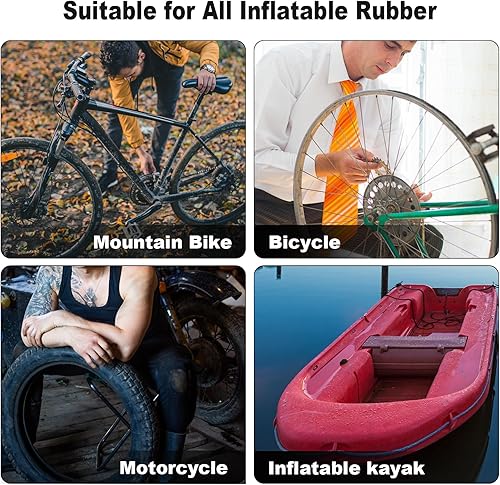 Miniatura 5 de BOXOB Kit de reparación de neumáticos de bicicleta, 30 parches de neumáticos de bicicleta, kit de reparación de pinchazos con 6 parches de pinchazos