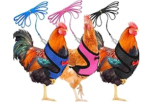 BOAO 3PCS Adjustable Easter Chicken Dress Up Outfit Chicken Harness and Leash...
