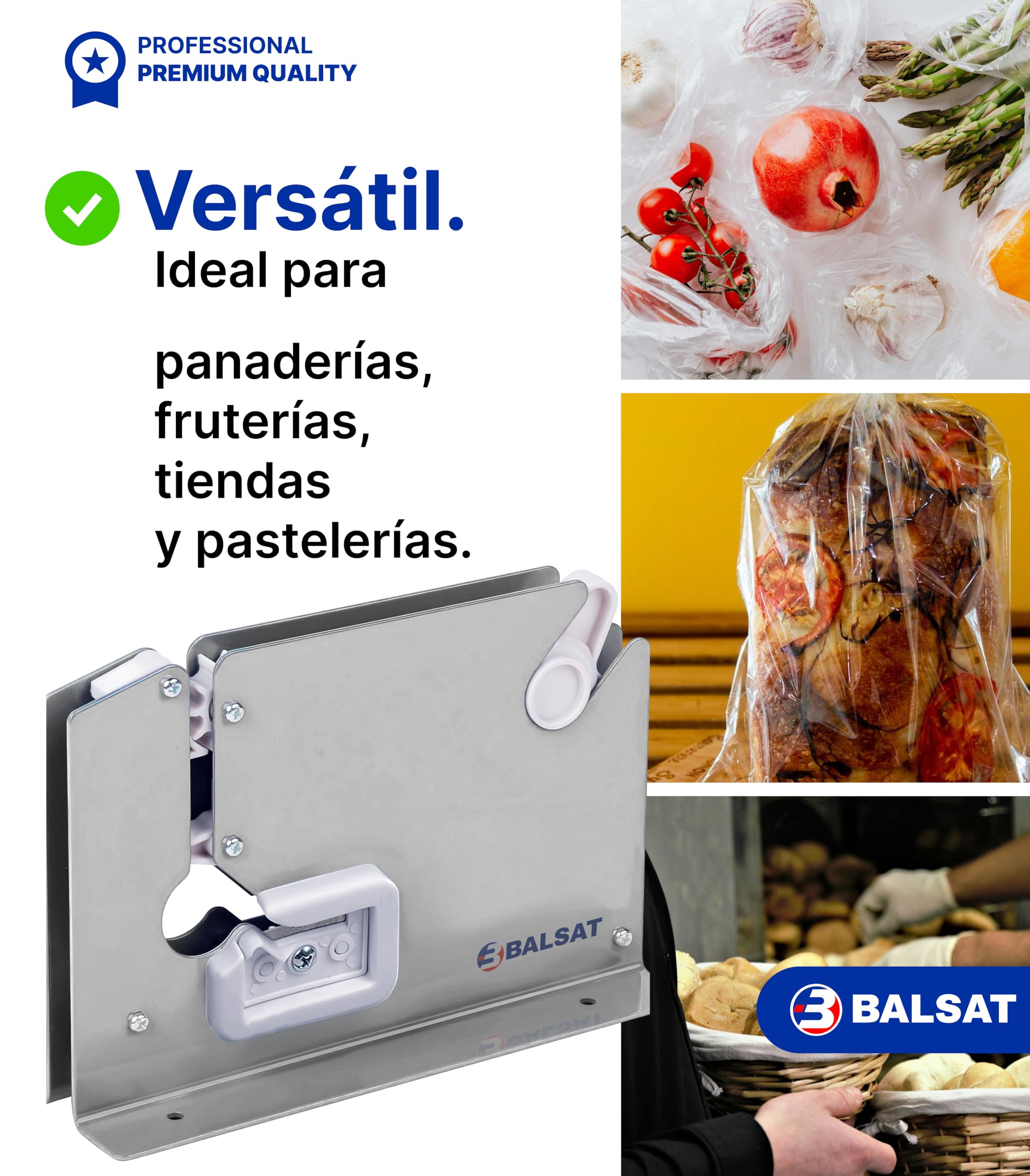 Balsat - Sacchetti sigillanti in acciaio inox + 6 rotoli rossi