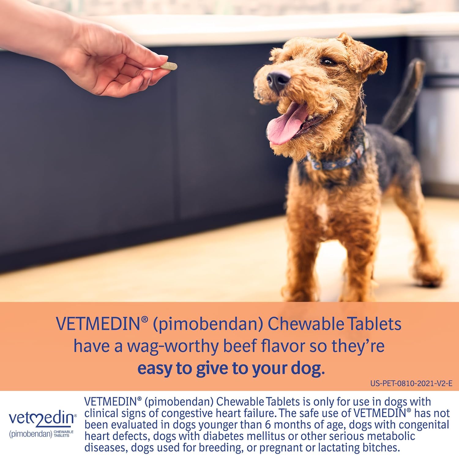 VETMEDIN® (pimobendan) Chewable Tablets for Dogs, 1.25 mg, inodilator, 50ct