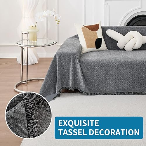 Miniatura 6 de HAOMAIJIA Funda de sofá antideslizante para sofá de 3 cojines, fundas lavables para sofá seccional para perros y mascotas, protector de muebles para