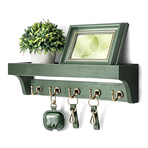 Rebee Vision Farmhouse Pine Wood Key Holder Wall Mount with