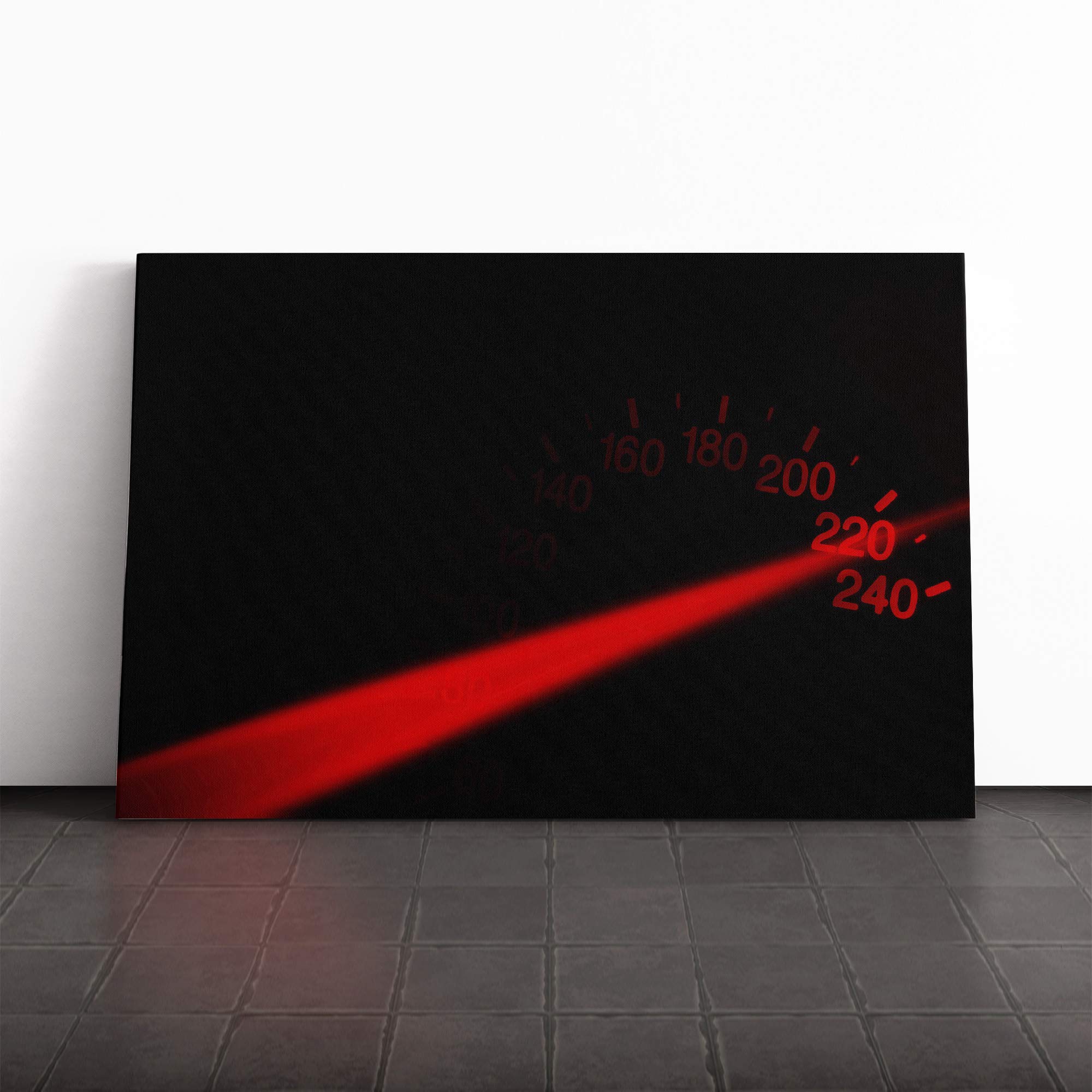 Speedometer MPH (1) Canvas Print | Gallery Wrapped 30mm Frame Wall Art | 30x20 inches | Ready to Hang | Modern Picture | Living Room Bedroom Lounge Office