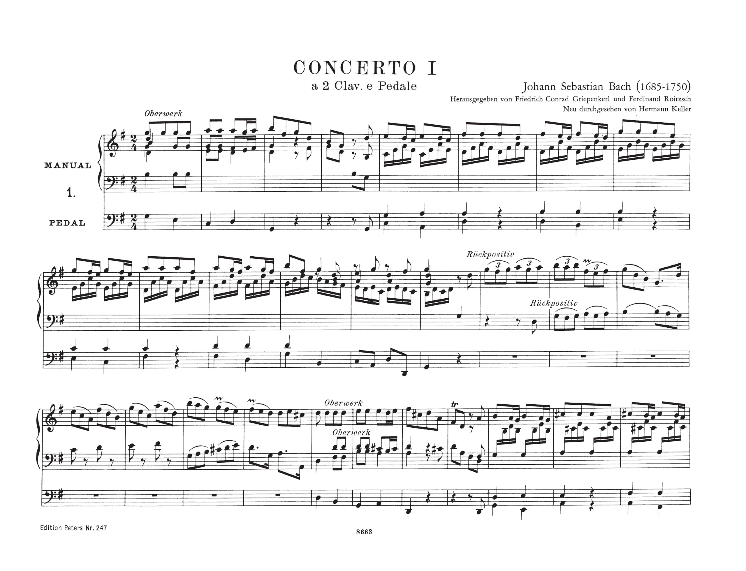 Orgelwerke in 9 Bänden - Band 8: Konzerte BWV 592-595 · 8 kleine Präludien und Fugen BWV 553-560 · Einzelwerke