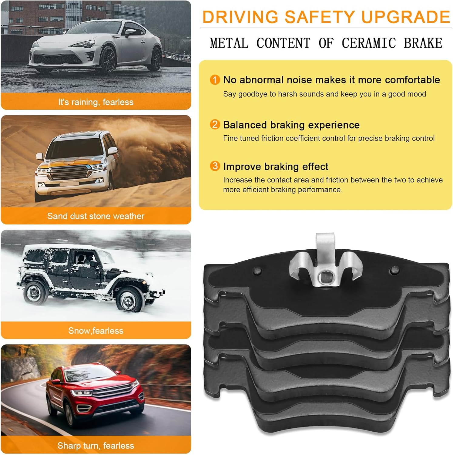 Rear Ceramic Disc Brake Pads HZ1122 Fit For Mercedes-Benz ML350 GL450 R350 GL550 G63 AMG ML500 ML320 GL350 ML550 G65 ML450 GL320 R500 R320 G55 ML63