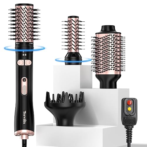 Terviiix 4-in-1 Hot Air Brush with Rotating Round Brushes