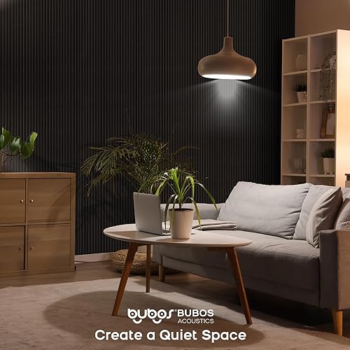 Miniatura 6 de BUBOS Paquete de 5 paneles acústicos grandes de 47.2 x 23.6 x 0.4 pulgadas, paneles de espuma autoadhesivos a prueba de sonido, paneles decorativos