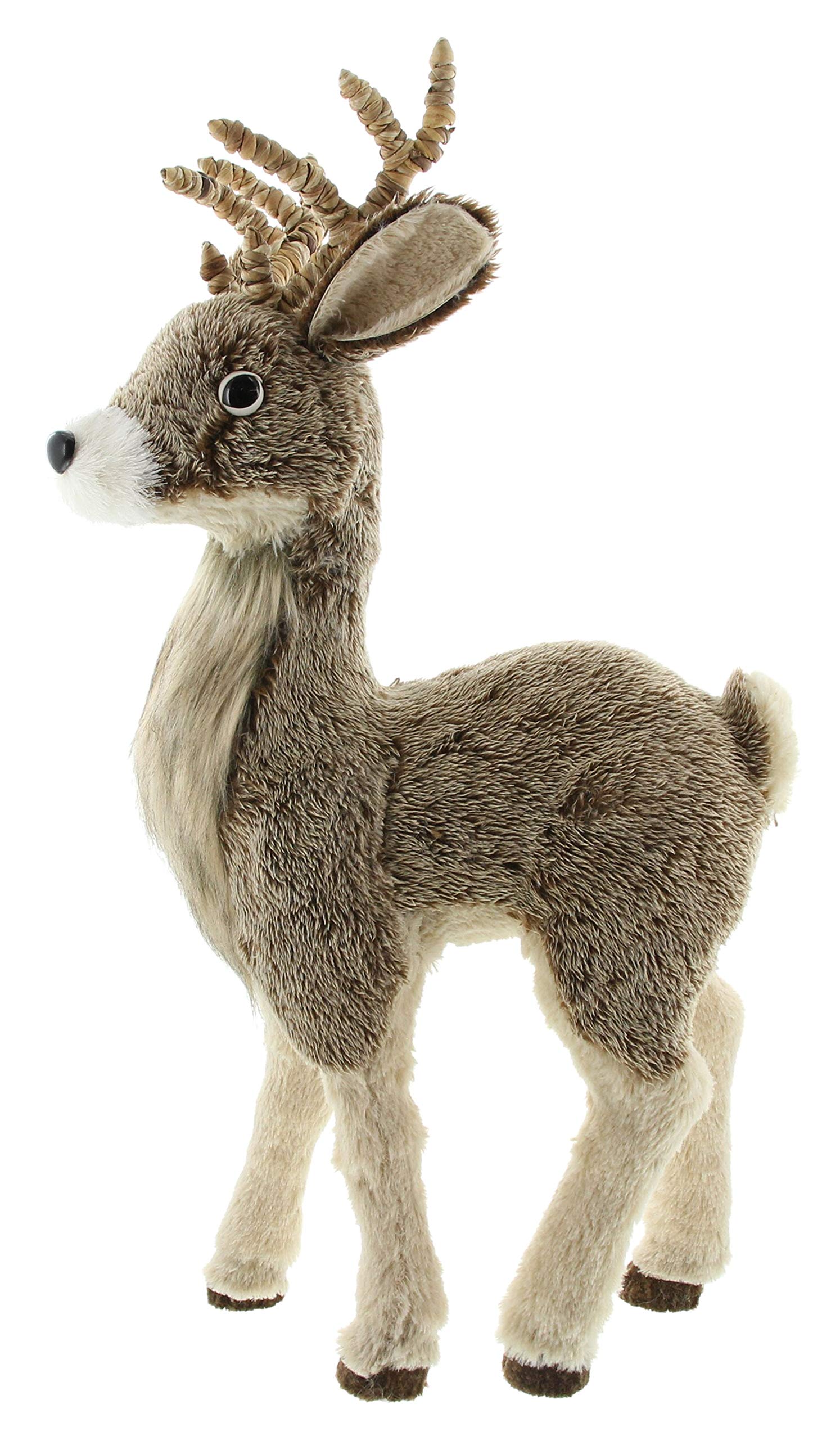 FRANK FLECHTWAREN Rentier, groß, ca. 37 x 16 x 69 cm Schaufenster Deko, Weihnachten, vielseitig einsetzbar