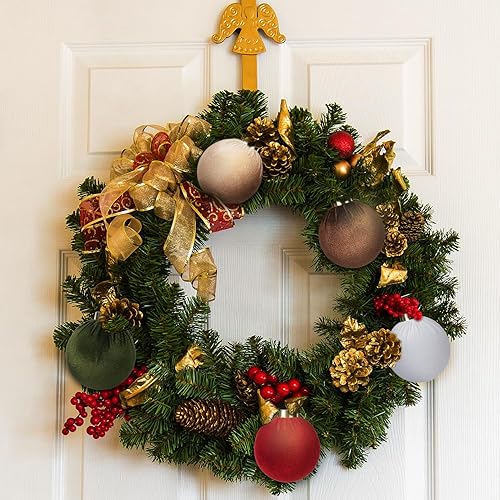 Miniatura 5 de Trytuny Adornos de bola de Navidad, paquete de 15 adornos colgantes de terciopelo de 3.15 pulgadas para árbol de Navidad, adornos colgantes de