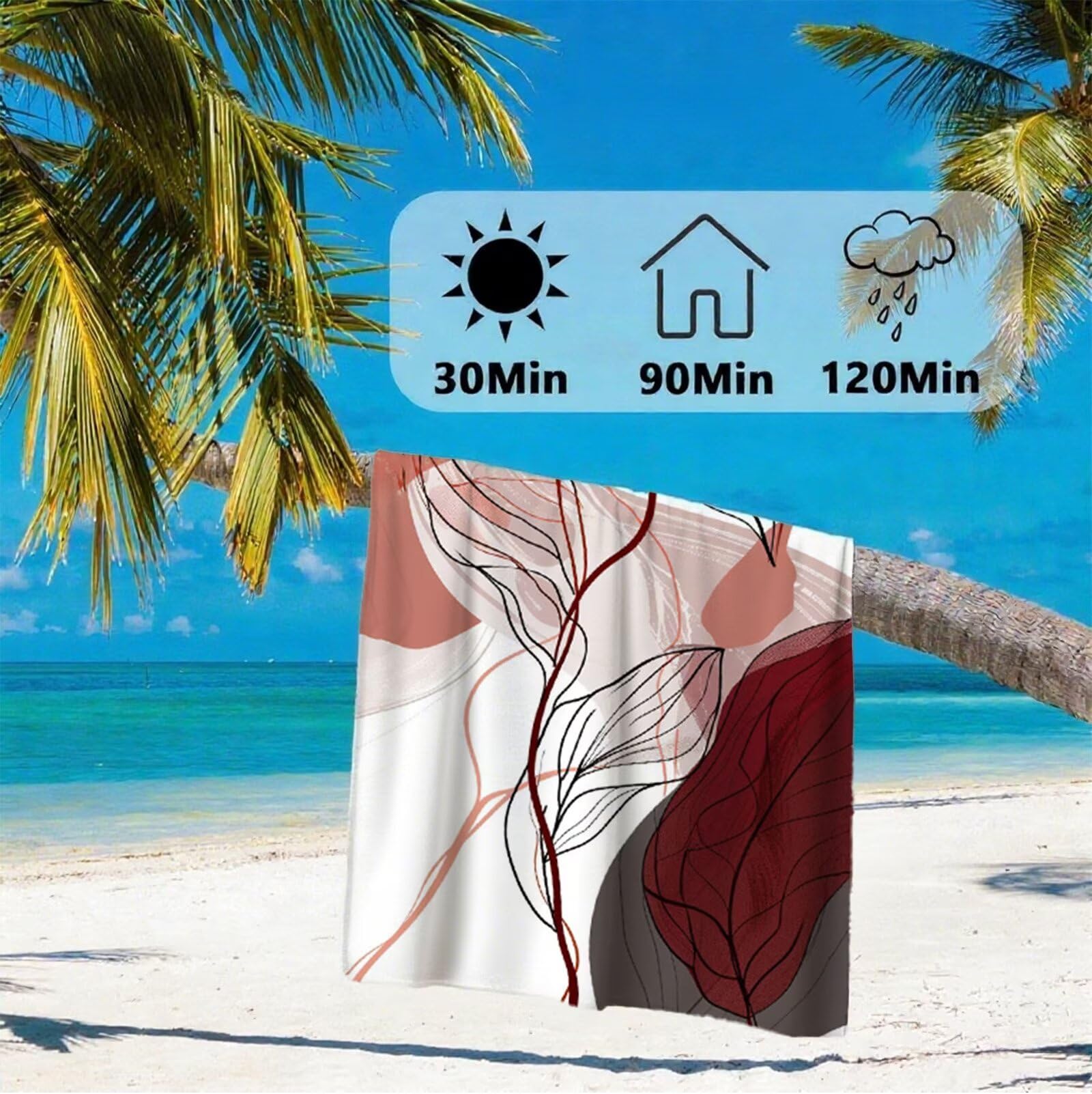 Telo Mare Grande 220x100 cm Asciugamano Palestra Asciugatura Rapida, Telo Mare Microfibra Anti-Sabbia, Morbido & Assorbente, Compatto & Leggero, per Viaggi, Piscina, Sport, Palestra, Campeggio Y2-585