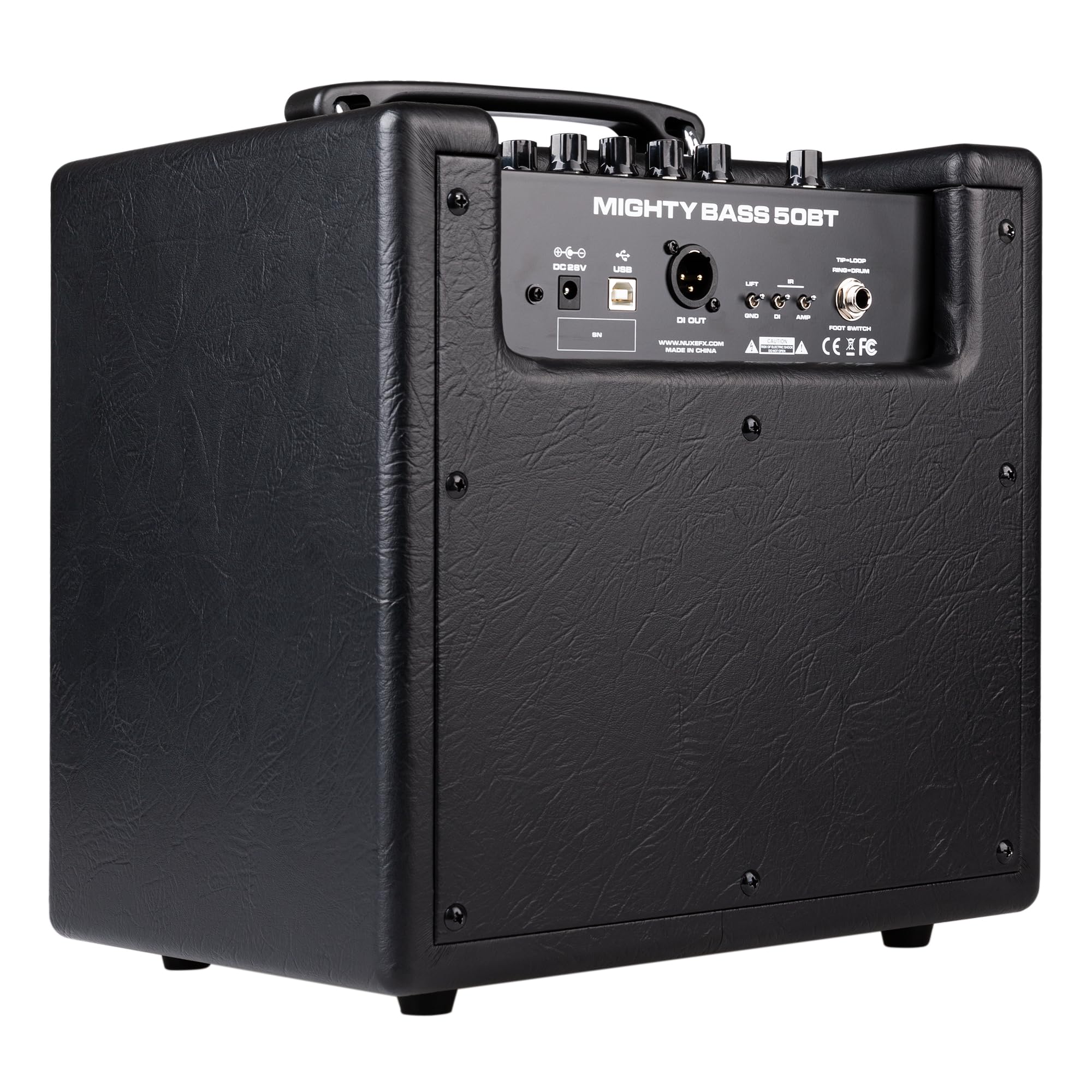 NUX Mighty Bass 50BT Digital Bass Verstärker, Bluetooth Audio Stream, 60s Phrase Loop, Gate, EFX, Amp Modell, IR, Modulation, Reverb, Portable Deep Tone to-Go, USB Audio Stream