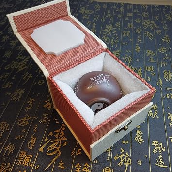 Traditional Chinese Tai Chi Tea Cup with Yin Yang Symbol, 100ml, Gift Box Included