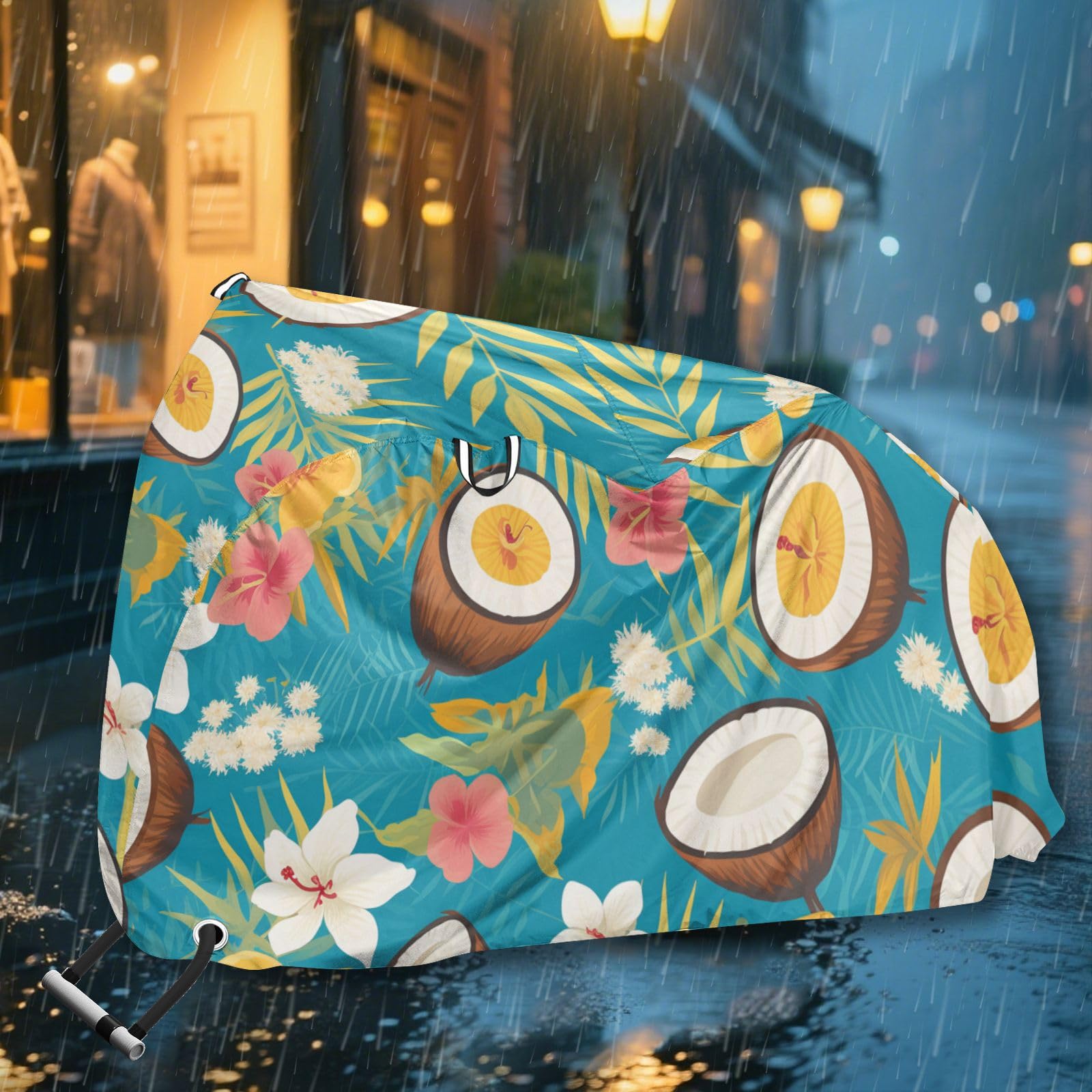 Housse de vélo d'extérieur imperméable avec trous de verrouillage pour intérieur et extérieur, convient à la plupart des protections pour vélo d'appartement