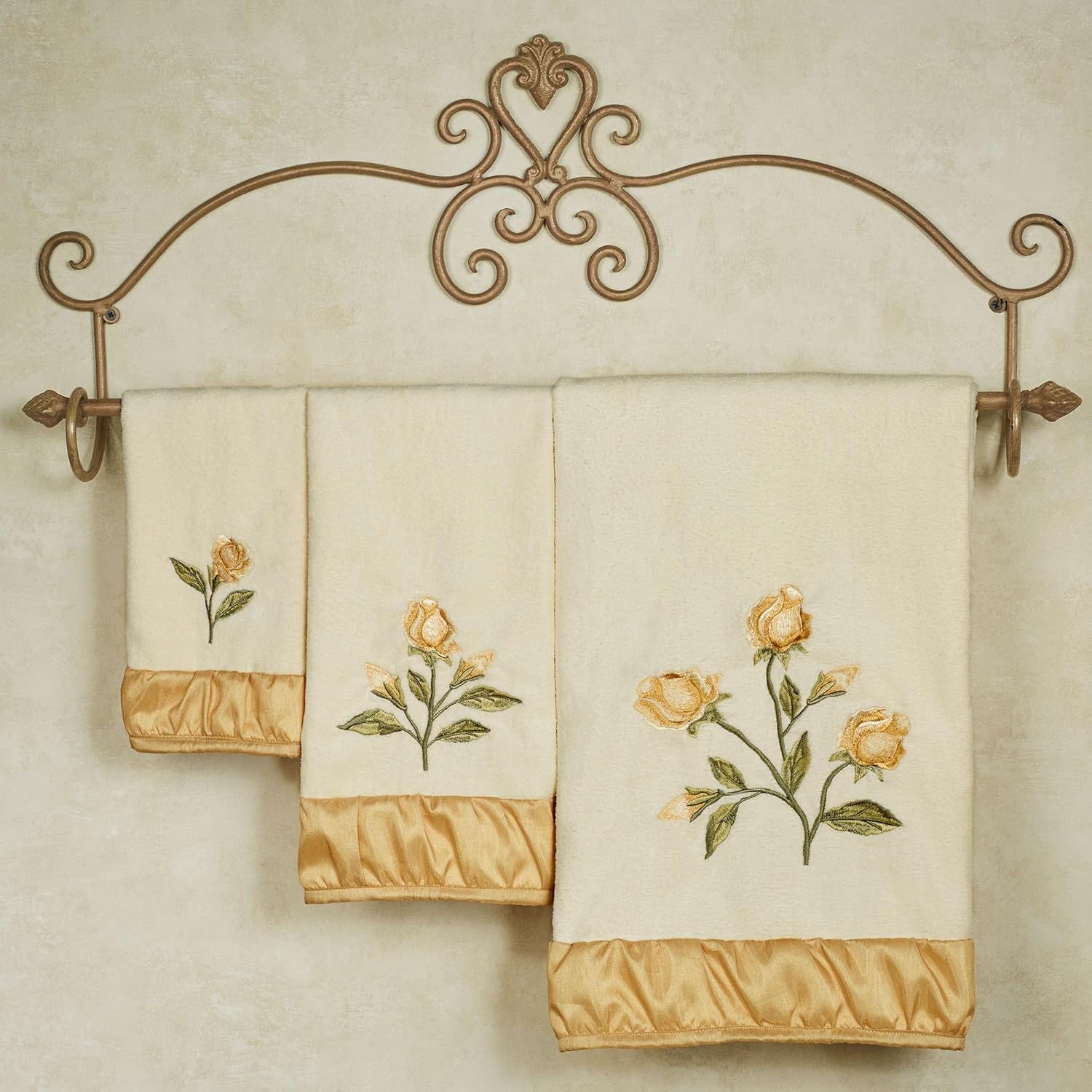 Charlotte Rose Butter Bath Towel Set Bath Hand Fingertip - Image 2