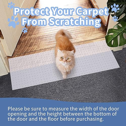 Miniatura 6 de Protector de alfombra de gato de 8.2 pies, protector antideslizante para mascotas, tapón de arañazos de alfombra en la puerta