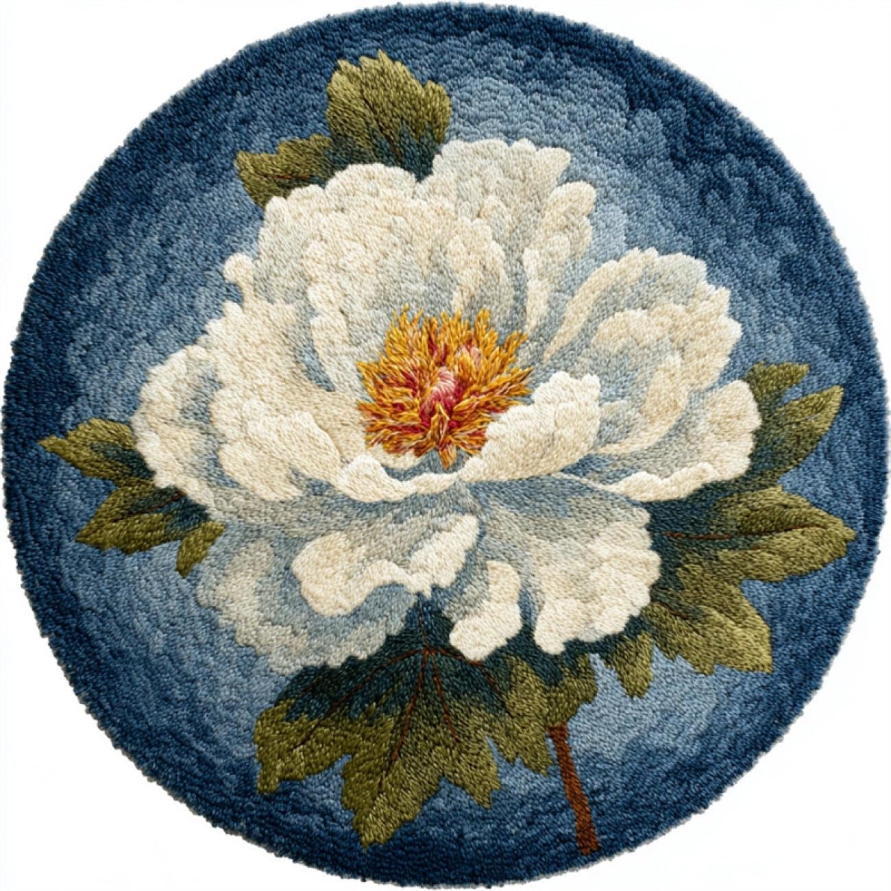 Kitquiver Tapestry Kits for Adults White Peony 60x60cm
