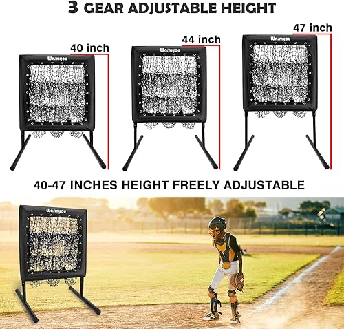 Miniatura 3 de Sports Pitching Net with Strike Zone BaseballSoftball Net Best Hitting Nets Target Portable 9-Hole Pitching Aid Adjustable Height Training Equipment