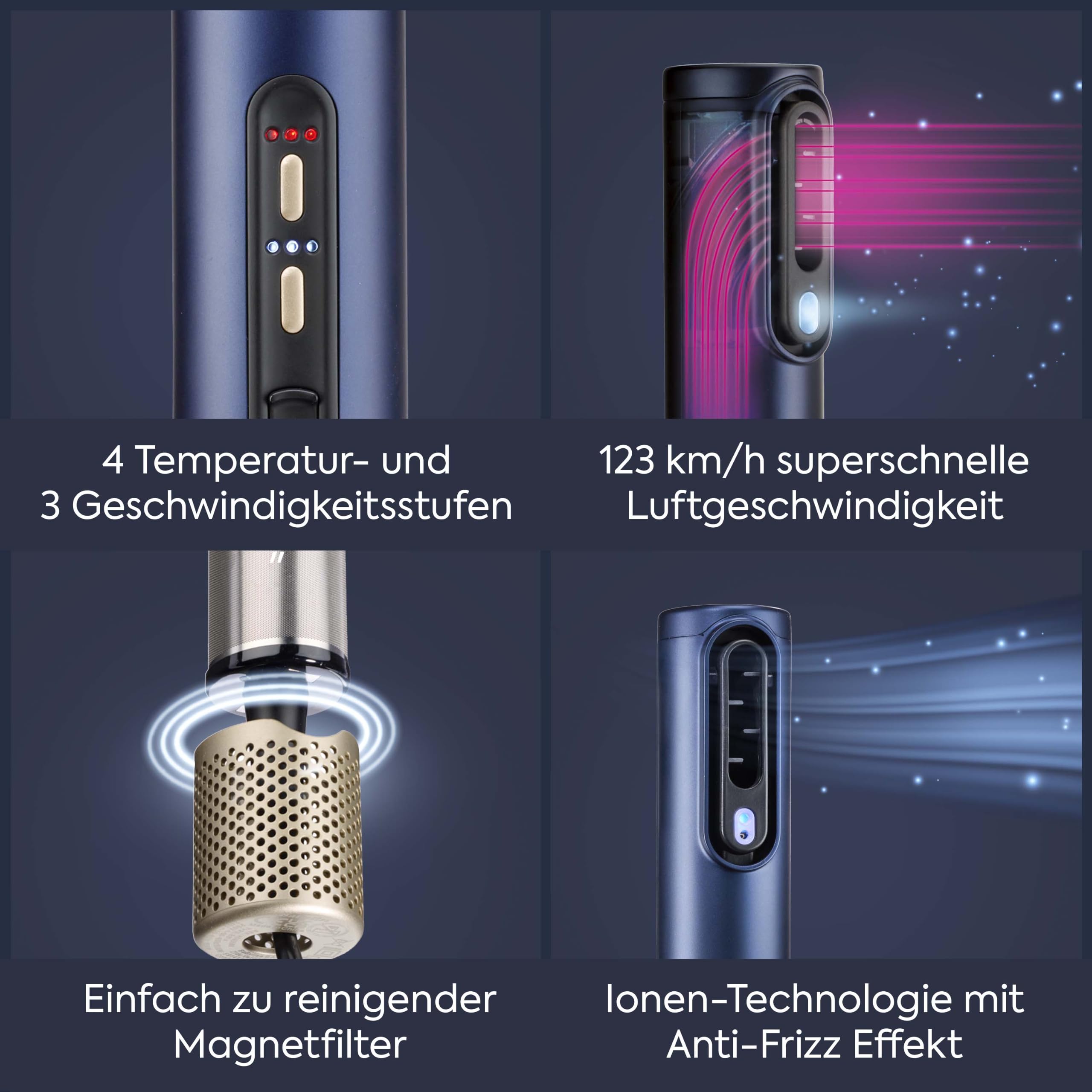 BaByliss Air Wand - Haartrockner, Glätteisen and Styler in einem, Wet to Dry, Anti-Frizz Ionen-Technologie, Ohne Hitzeschäden, AS6553E