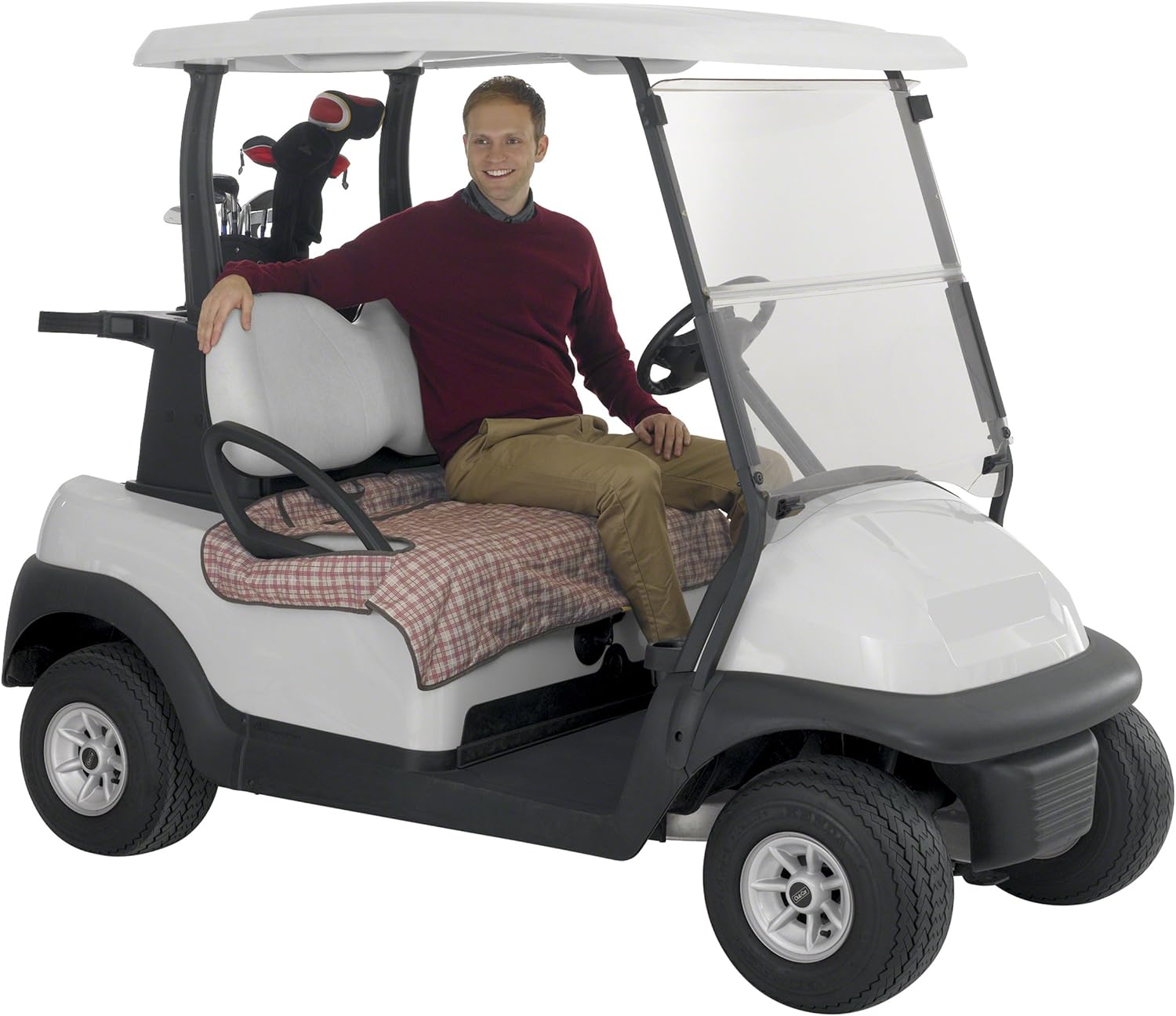 Classic Accessories Fairway Golf Cart Seat Blanket, Heritage Plaid