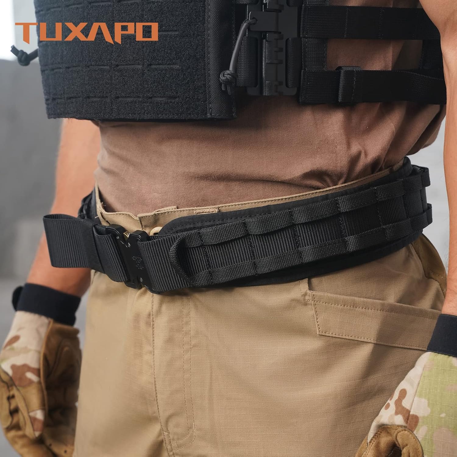 Quick Release Belt 1.75 Inch Inner & Outer MOLLE Tactical Belt with Anti-Slip Pad