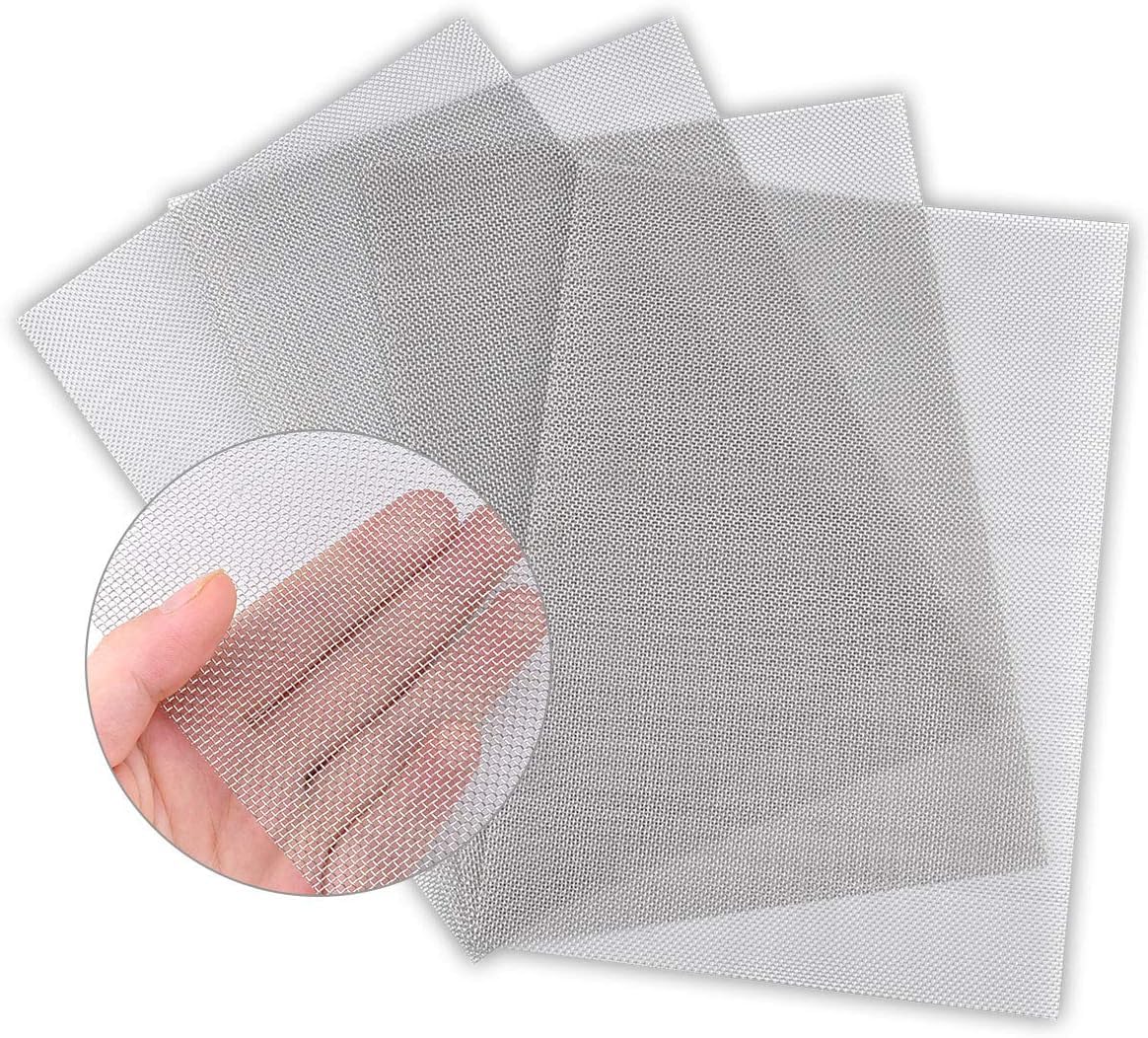 Sponsored Ad – 4 Pack 304 Stainless Steel Wire Mesh Sheets, Aperture 1mm, Rustproof, Versatile, for Window, Kitchen or Bathroom, 210mm×300mm