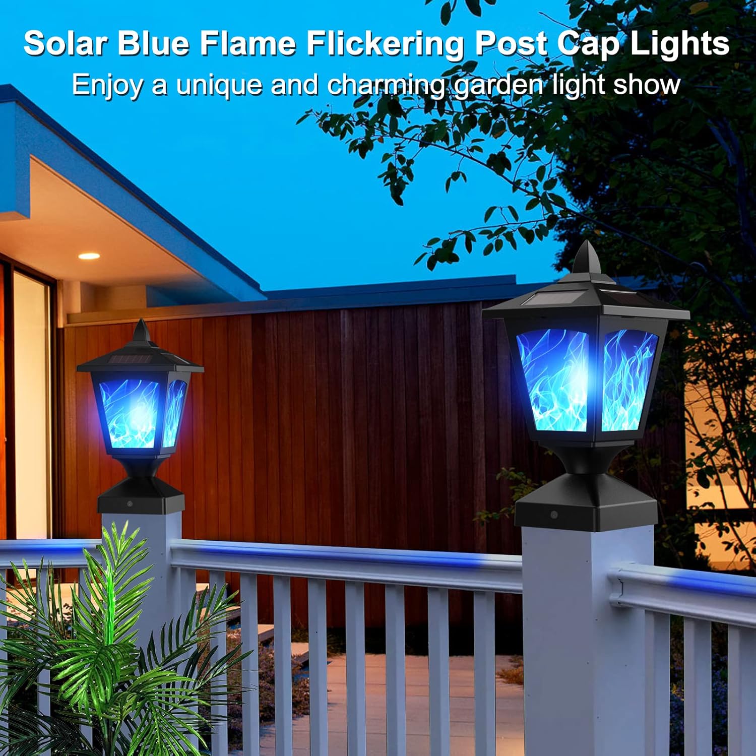 Buy Solar Post Flame Light,Outdoor Deck Fence Post Cap LED Light