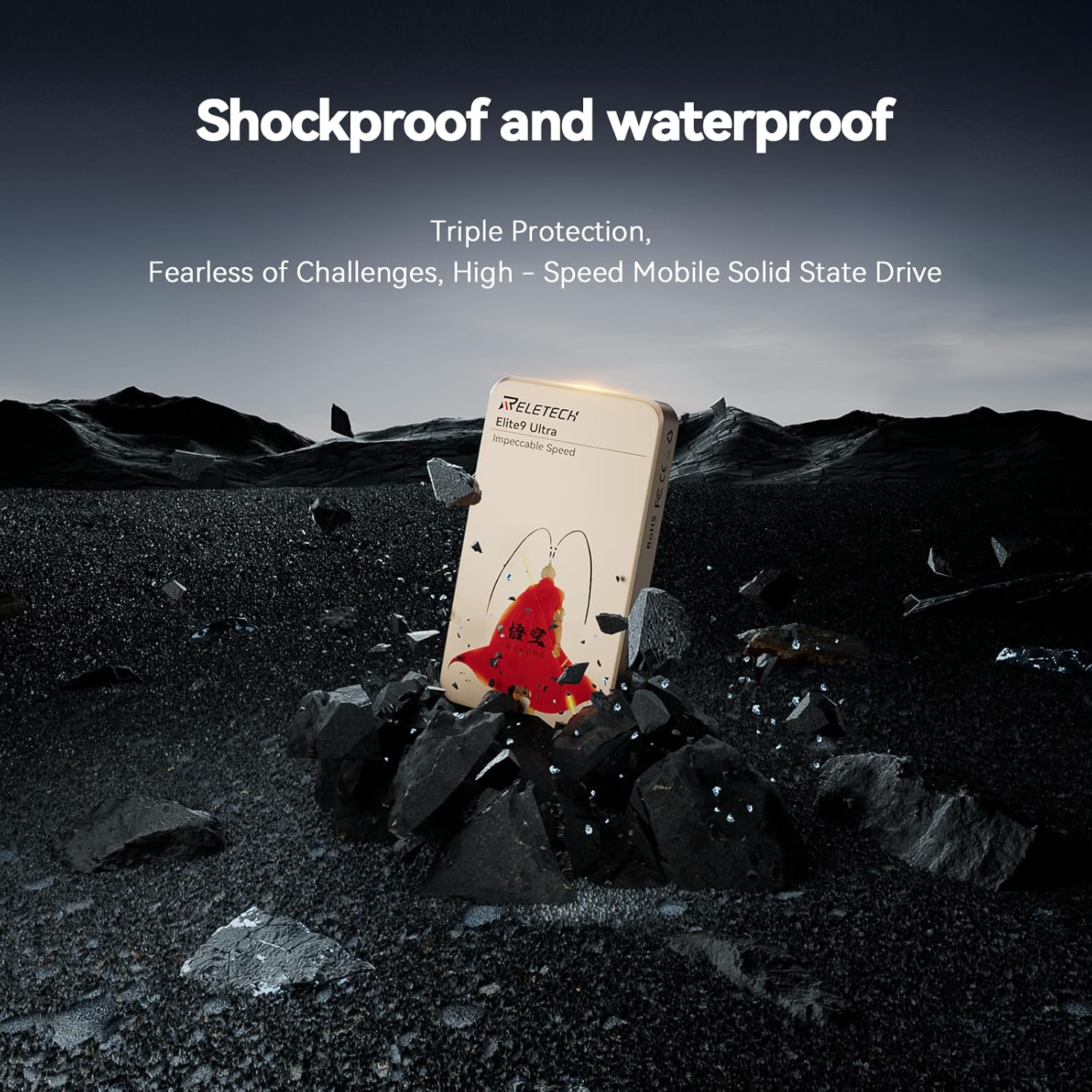 Magnetic Portable SSD, Up to 2000MB/s, Elite9 Ultra USB 3.2 Gen 2x2 External Solid State Drives Compatible w/Type-C Laptops,iPhone15,Smartphones,Tablets,PS5 (1, TB)