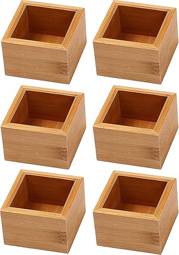 YBM Home Caja organizadora de cajones de bambú para cajón de cocina, cajón de basura, oficina, dormitorio, habitación de los niños, manualidades,