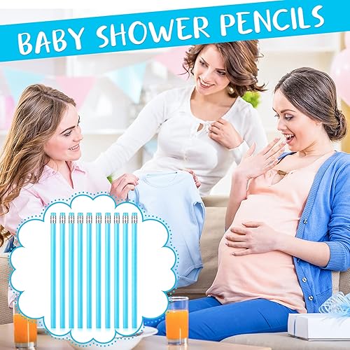 Miniatura 6 de Tinlade 50 lápices triangulares de madera para boda, paquete de lápices de grafito HB, borrador para baby shower, dibujo, boceto, despedida de