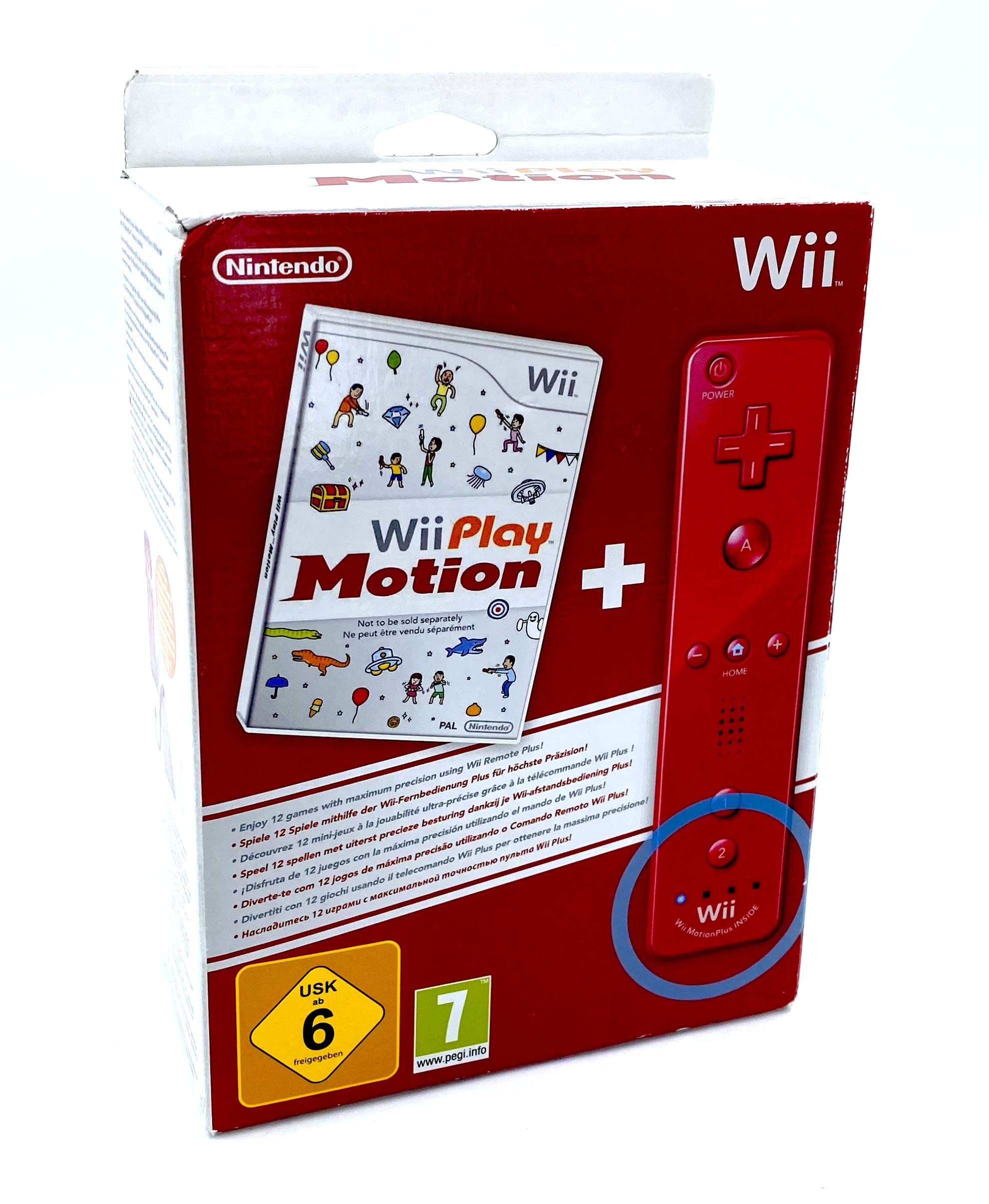 Wii Play Motion : 12 jeux + Télécommande Wii Plus rouge