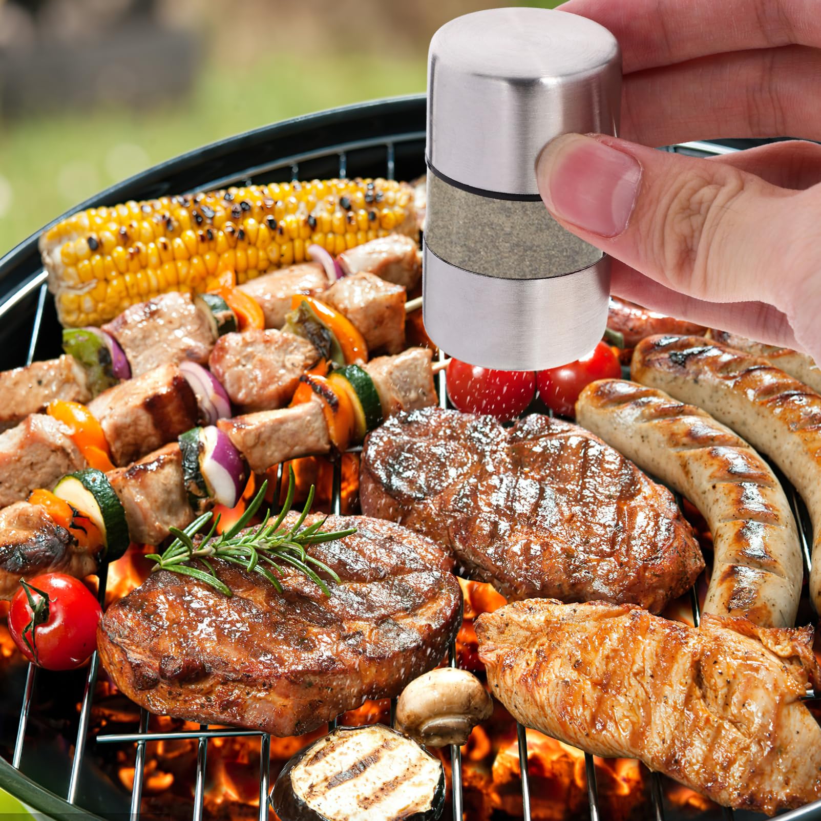 HOLIDYOYO Abrader Refillable Pepper Manual Pepper Container Heavy Duty Pepper Manual Pepper Grinding Tool Kitchen Gadget Manual Pepper Grinder Grinder Stainless Steel Silver