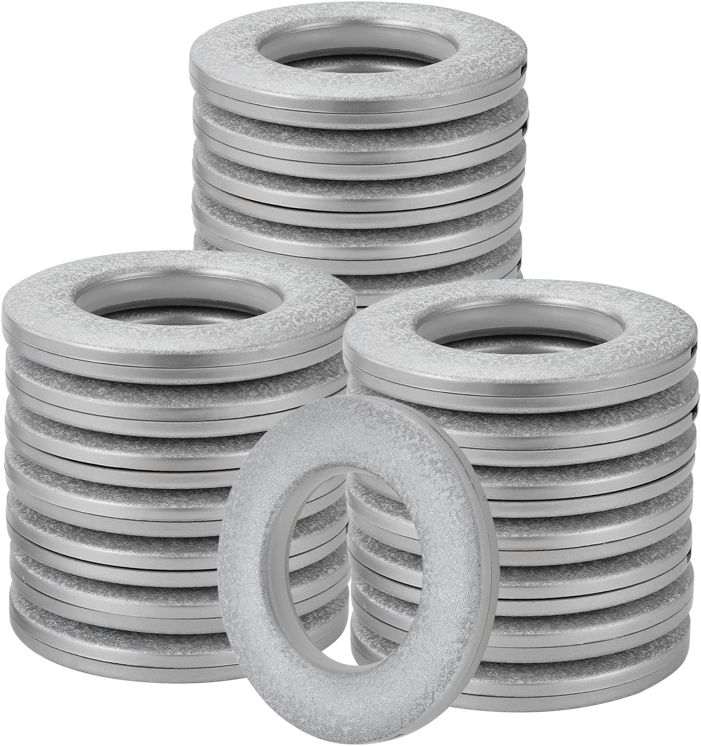 Anelli Per Tende In Plastica 40mm - Set 32 Pezzi Antirumore Per Asta Tende - Foto 3