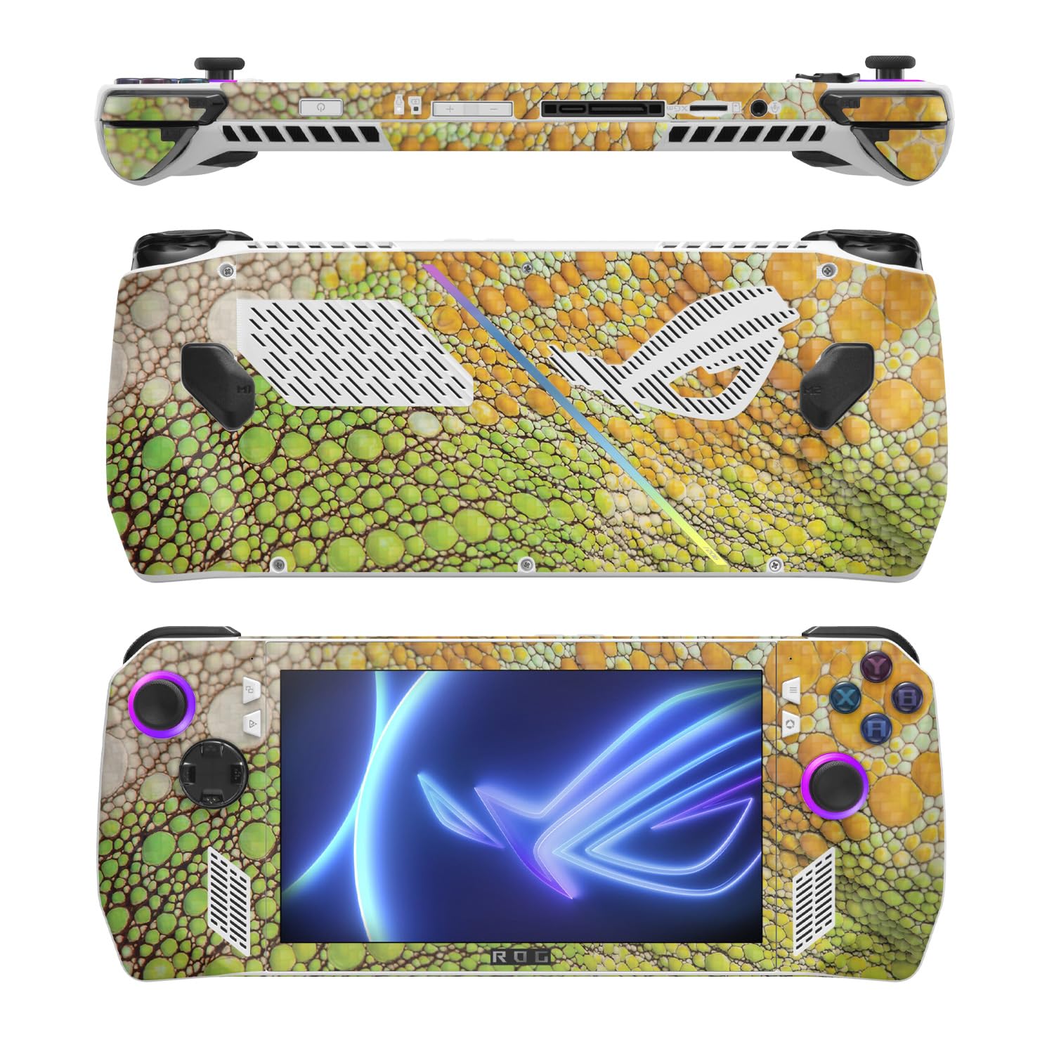 MightySkins Carbon Fiber Skin Compatible with Asus ROG Ally - Iguana Skin | Protective, Durable Textured Carbon Fiber Finish | Easy to Apply