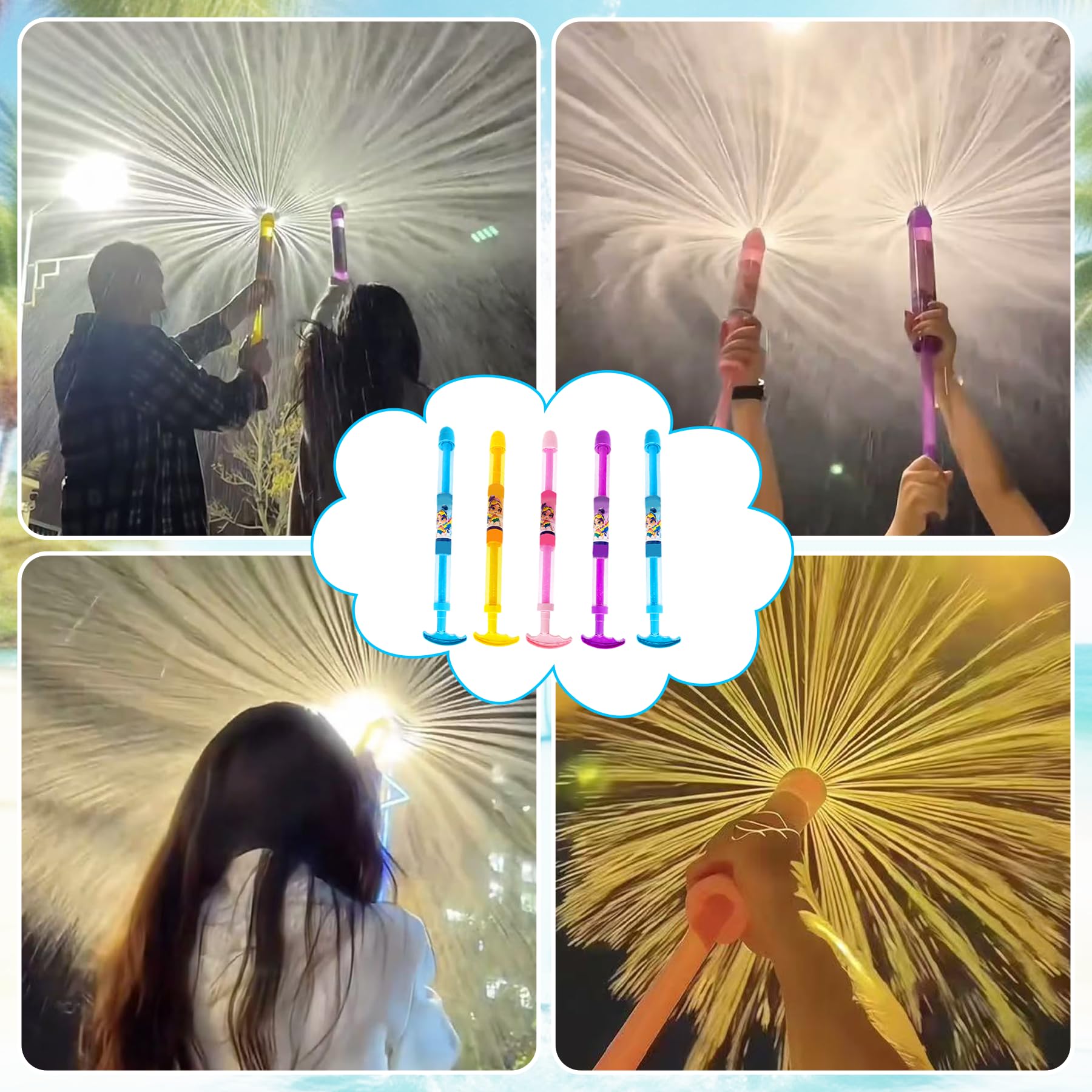 Feuerwerk-Wasserpistolen - 8 Stück Für Coole Wasserschlachten & Partys