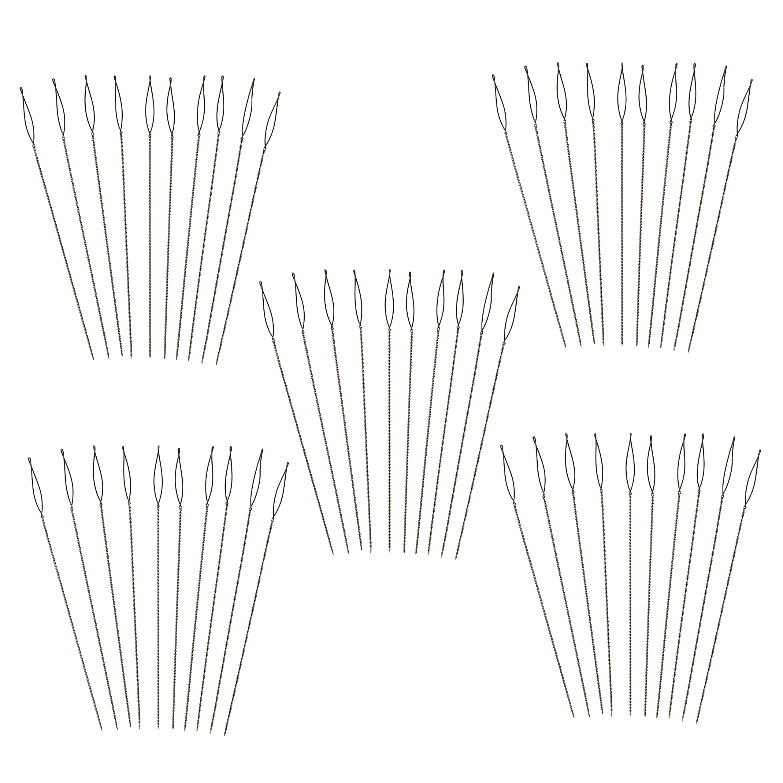 The Beadsmith Basic Elements Collapsible Eye Needles – 2.5 Inch Long – Flexible Twisted Wire – Large Eye, Easy to Thread – 50 Fine Needles — image 1