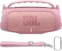 Vista 1 de Funda de silicona compatible con JBL Charge 5 Altavoz Bluetooth portátil impermeable (Cubierta de silicona rosa)
