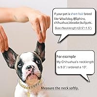 Vista 3 de Collar de oro para perro de 0.551 in/0.787 in, cadena de eslabones cubanos de circón, hecha a mano, diamantes de 14 quilates y 18 quilates, dije