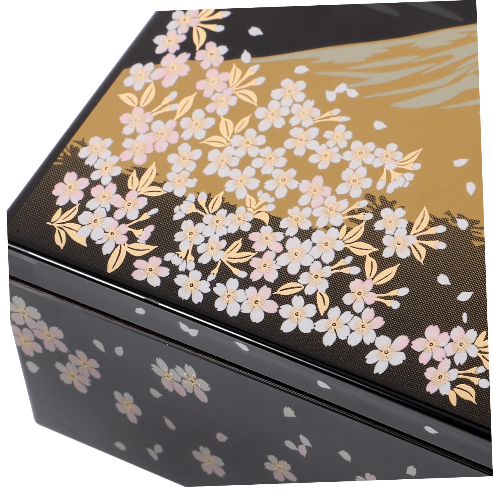 TOPBATHY Boîte Bento Japonaise Couches Motif Sommet Fuji Boîte à Lunch Traditionnelle Pour Sushis Snacks Et Desserts