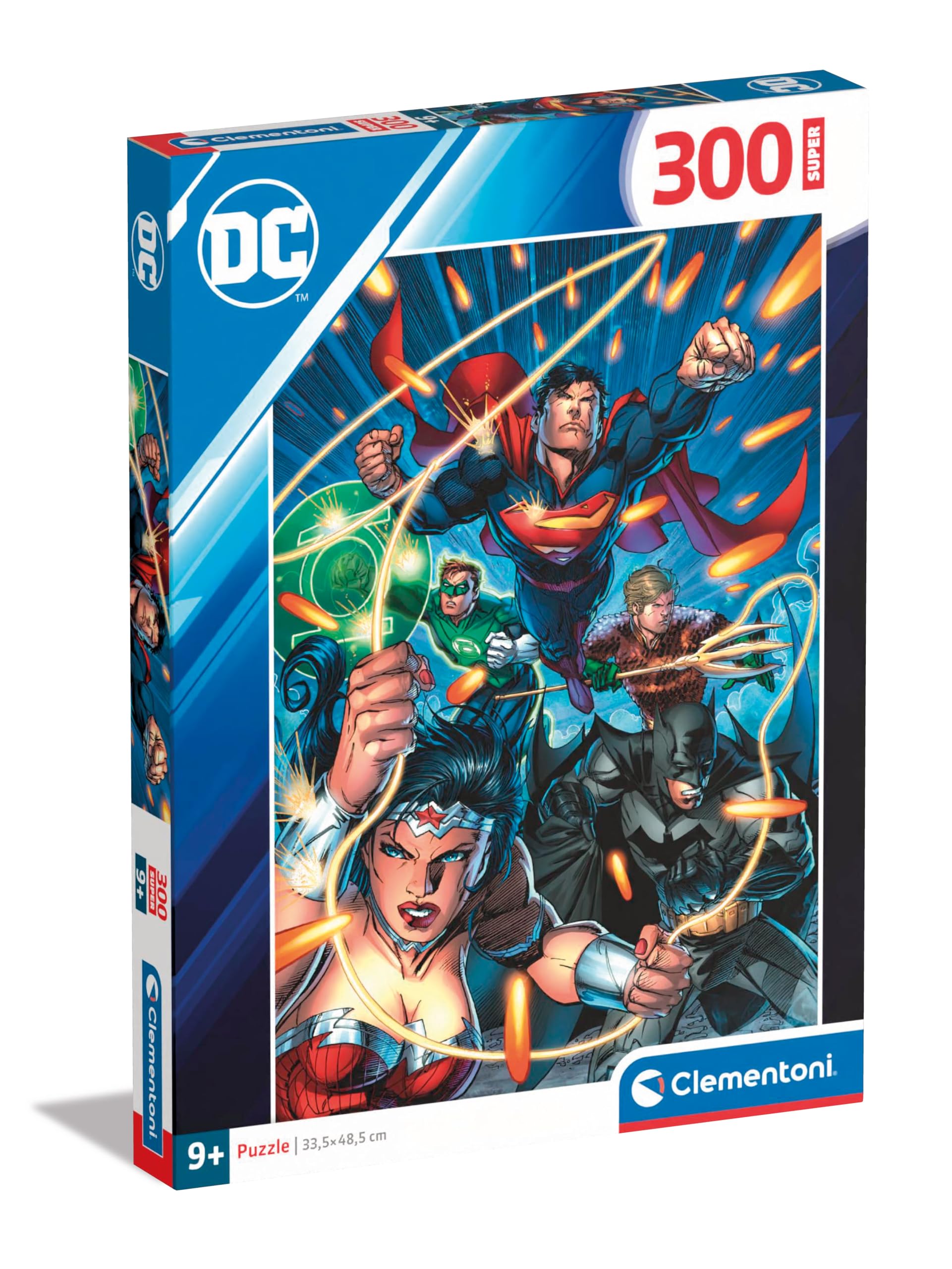 Clementoni Jigsaw Puzzle Dc Comics 300 Pieces - Supercolor Puzzle For Children 9-11 Years, Cartoon, Gift For Boy/Girls, Puzzle For Kids, Made In Italy, 21725