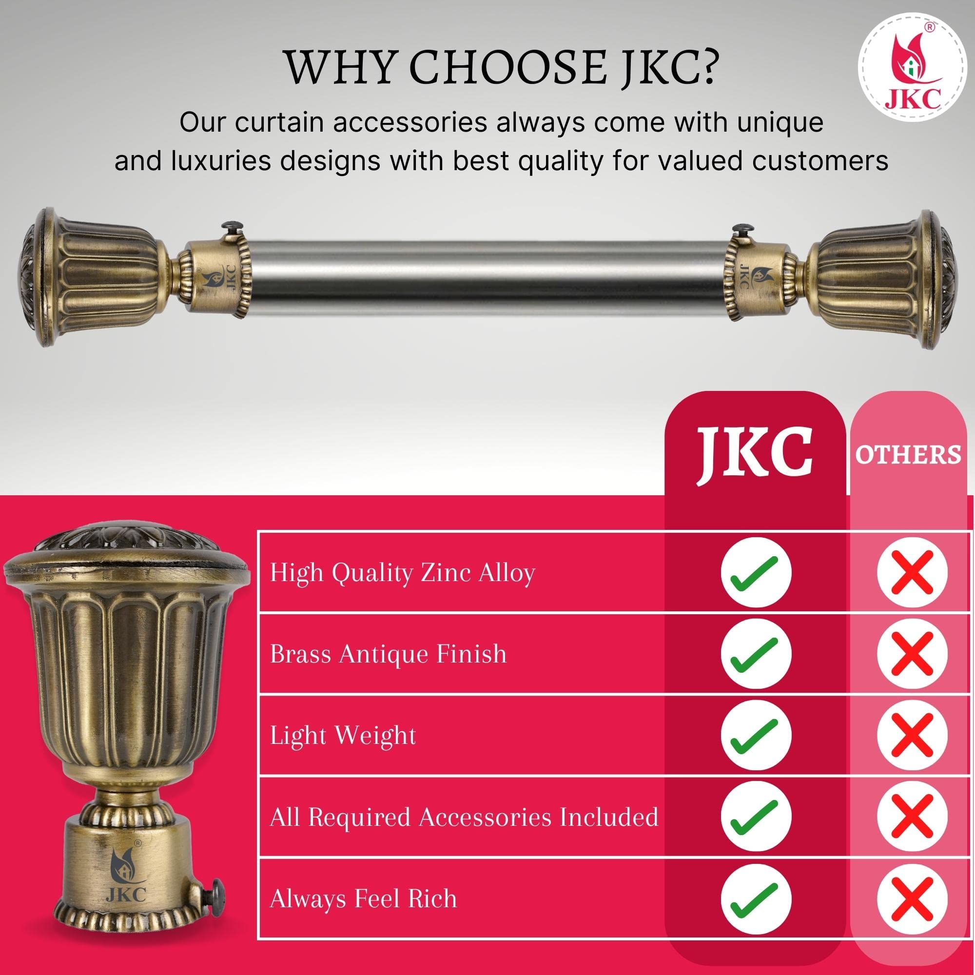 JKC Zinc Alloy Royal Antique Curtain Brackets and Holders, Curtain Holders for Wall, Curtain Brackets, Curtain Holder, Curtain Rod Holder - Brackets 8 2