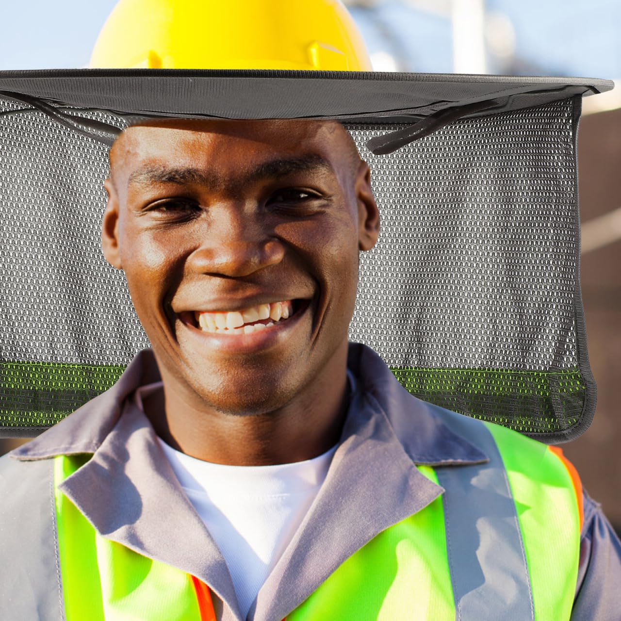 Mobestech Visière réfléchissante pour chapeau d'été casque accessoires pour hommes Chapeaux d'été pour hommes Casque Ombre Chapeau dur Parasol Chapeau dur Ombre