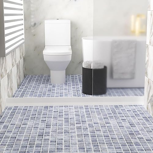 Miniatura 8 de Presa de agua de umbral de ducha de 3 pulgadas de alto, plegable de 39 pulgadas, protector contra salpicaduras de agua para regadera sin curvas,