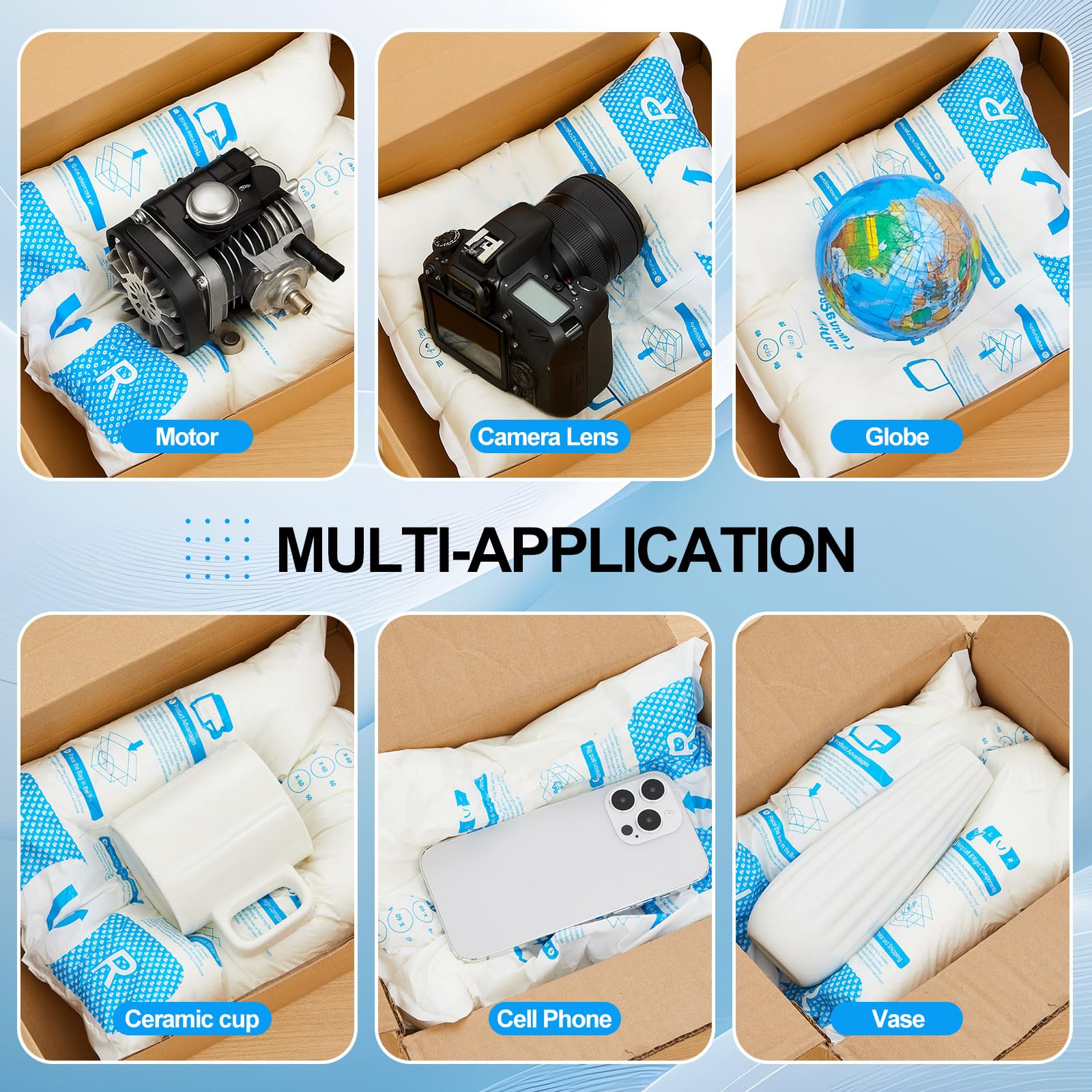 Pangda 32 Stück 25,4 x 30,5 cm expandierende Schaumstoffverpackung für PC und unregelmäßig geformte Gegenstände, stoßfester, erweiterbarer Verpackungsschaum, schützendes Computer-Versandmaterial für