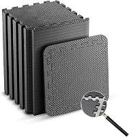 edukit Fekete Padlóvédő Szőnyeg Szett 24 db - 30,5x30,5 cm EVA Puzzle Matrac, Hőszigetelő Sportszőnyeg Edzőterembe, Garázsba, Kempingezéshez 1
