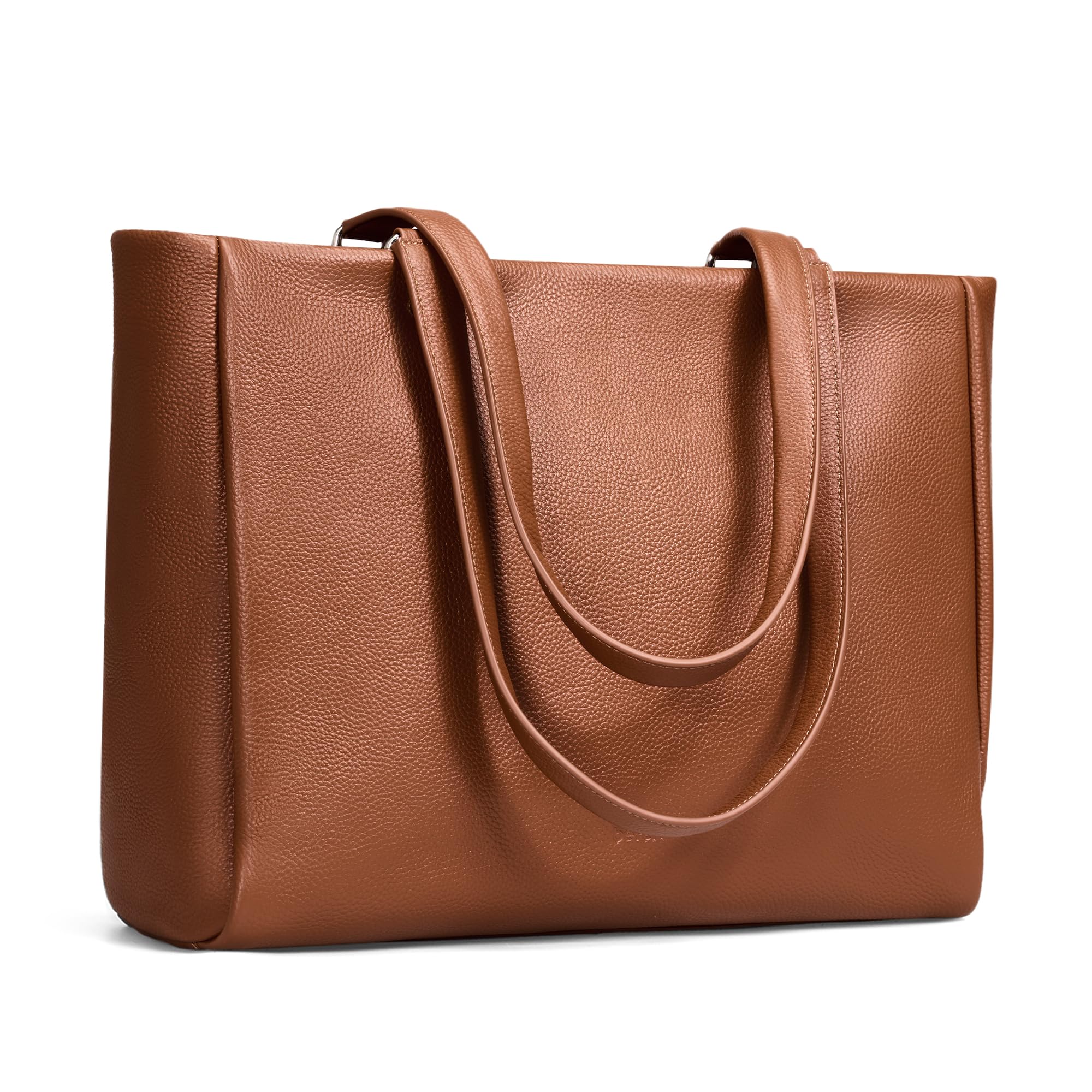 befen Genuine Leather Work Laptop Tote Bag for Women Ladies Totes Shoulder Purses Satchel Handbag with 15 Compartment