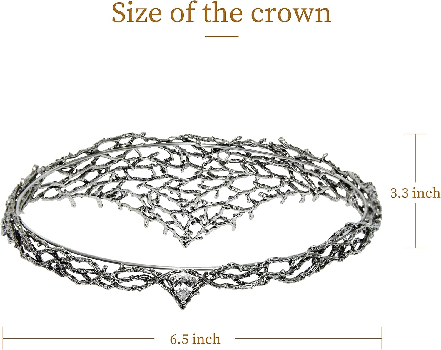 Coucoland Elven Circlet Elf Crown - Evil Fairy Galadriel Headpiece Gothic Celtic Tiara Larp Medieval Renaissance Headband - Image 6