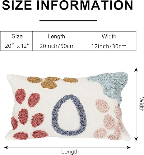 Miniatura 3 de Funda de almohada lumbar con diseño abstracto bohemio de 12 x 20 pulgadas, diseño de nube de lluvia, funda de cojín de lino con acento neutro,