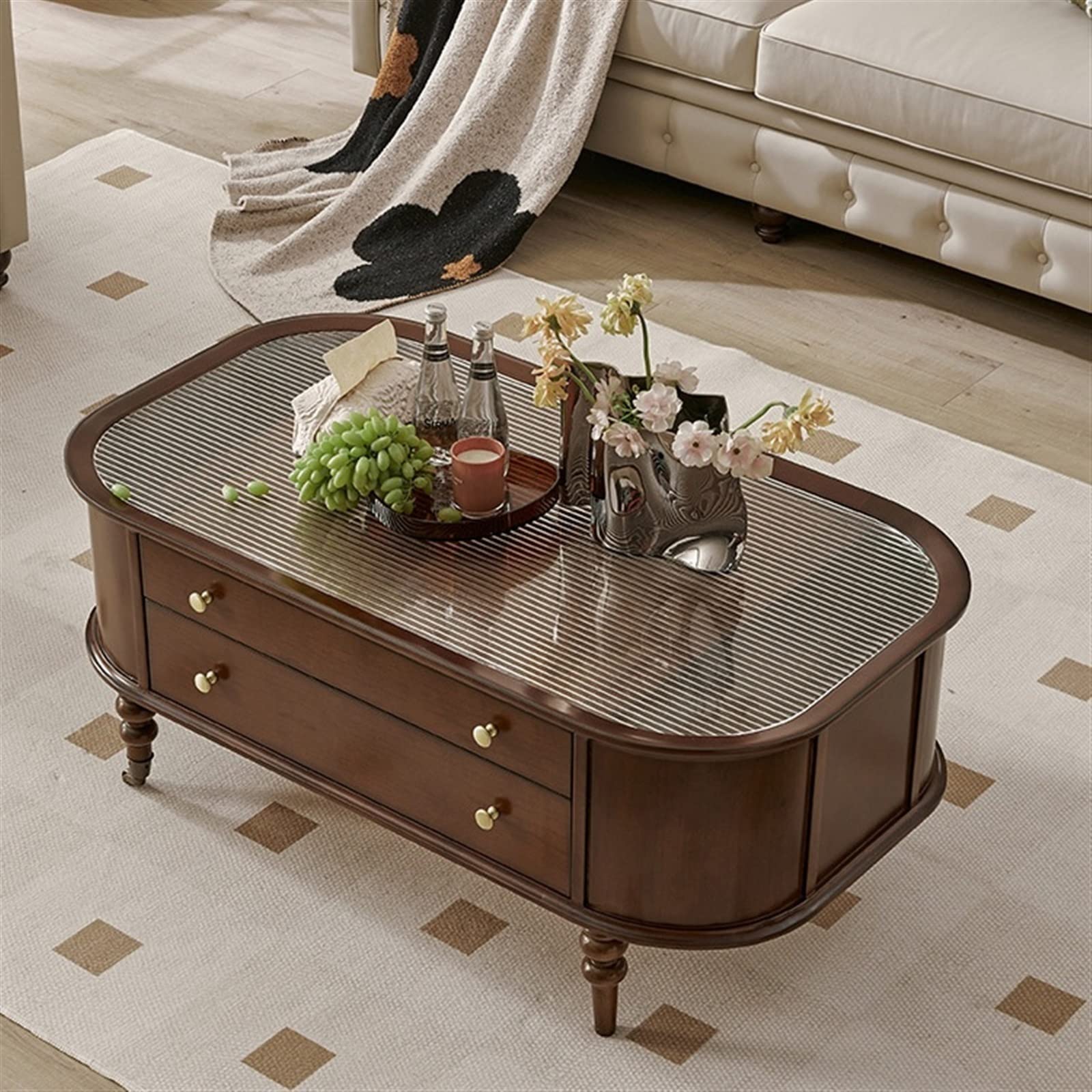 vintage style 【center table】 ローテーブル Amazon.com: Side Table Vintage Wood Coffee Table, Rectangular